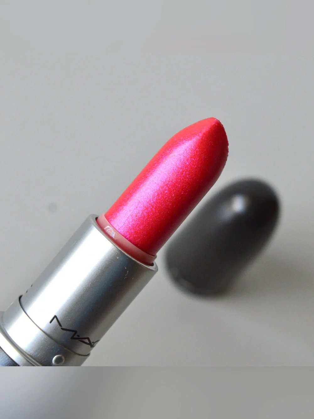 MAC Cosmetics Lipstick *PINK, YOU THINK?* Discontinued Violet Shimmer Neon Pink